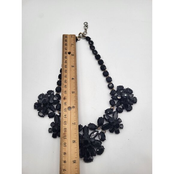 J.Crew Cab Fan Statement Necklace Black Whimsigoth Classic - Picture 5 of 7